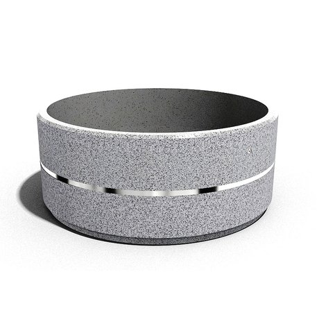 Apvalus betoninis terrazo vazonas (gėlinė) 'Premium / Ø200xH/80cm_BS-274'