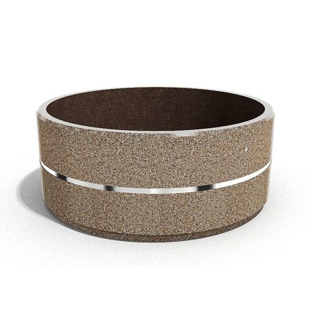 Apvalus betoninis terrazo vazonas (gėlinė) 'Premium / Ø200xH/80cm_BS-274'