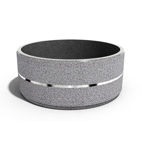Apvalus betoninis terrazo vazonas (gėlinė) 'Premium / Ø200xH/80cm_BS-274'