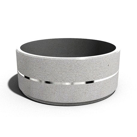 Apvalus betoninis terrazo vazonas (gėlinė) 'Premium / Ø200xH/80cm_BS-274'
