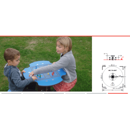 Žaidimų stalas su suolais vaikų aikštelėms 'MO_TA-6007-14'