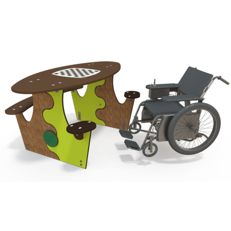 Žaidimų stalas su suolais vaikų aikštelėms 'MO_TA-7007-15'