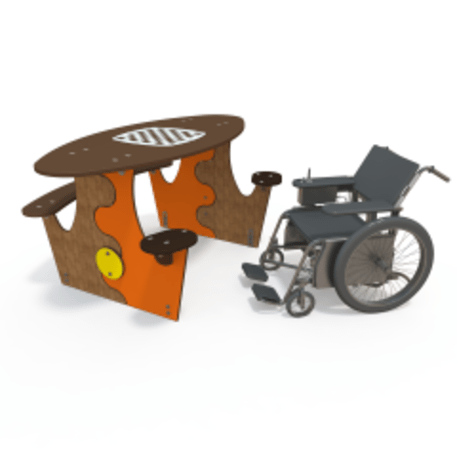 Žaidimų stalas su suolais vaikų aikštelėms 'MO_TA-7007-15'