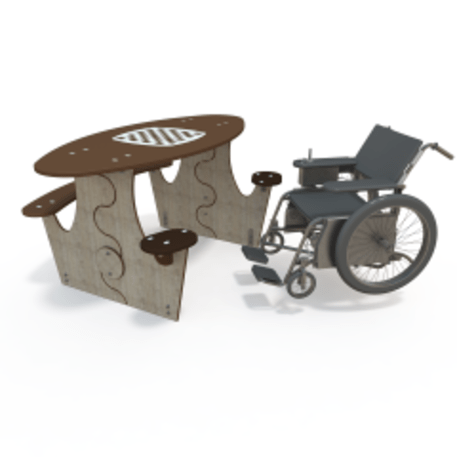 Žaidimų stalas su suolais vaikų aikštelėms 'MO_TA-7007-15'