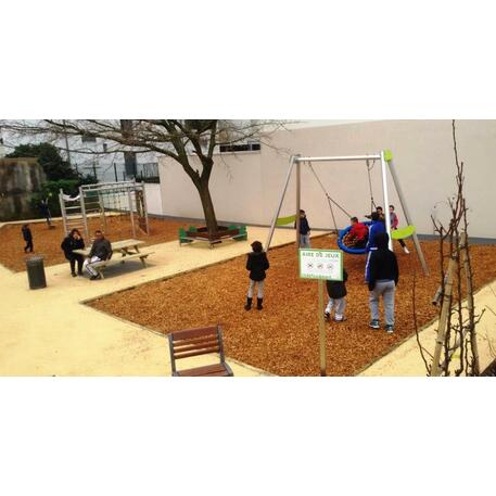 Spalvotas suoliukas vaikų žaidimo aikštelėms 'MO_BA-2007-18'