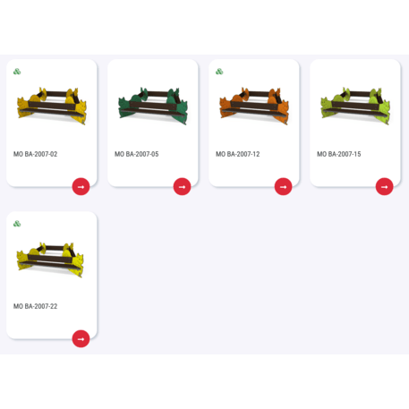 Spalvotas suoliukas vaikų žaidimo aikštelėms 'MO_BA-2007-18'