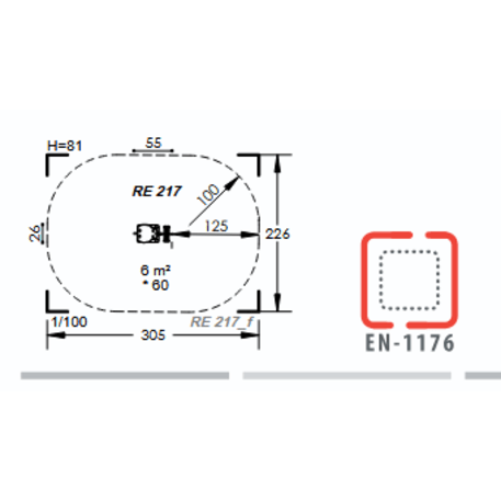 Spyruokliukas vaikų žaidimų aikštelėms 'MBG-1008/RE 217-01'