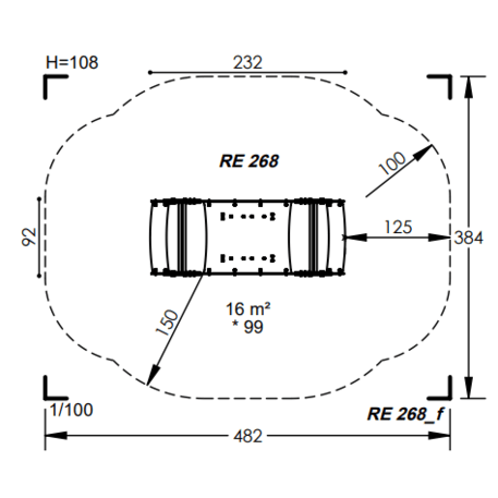 Spyruokliukas vaikų žaidimų aikštelėms 'MBG-1056_RE 268-03'