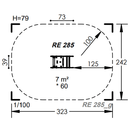 Spyruokliukas vaikų žaidimų aikštelėms 'MBG-1069_RE 285-07'