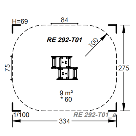 Spyruokliukas vaikų žaidimų aikštelėms 'MBG-1080_RE 292-T01'