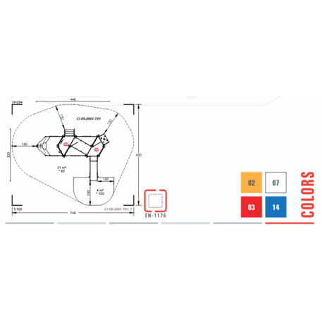  Vaikų žaidimo aikštelės kompleksas, kolekcija 'Piratų laivas / MBG-1187_CI 09-2001-T01'