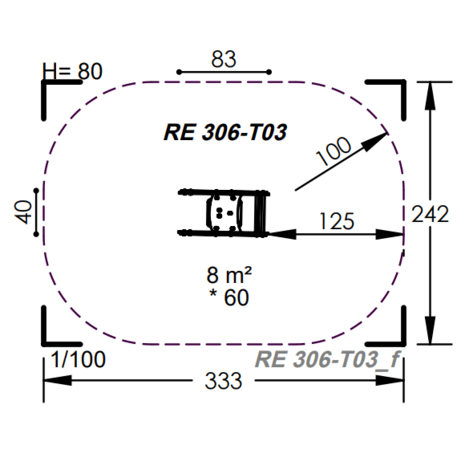Spyruokliukas vaikų žaidimų aikštelėms 'MBG-1100_RE 306-T08'