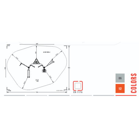  Vaikų žaidimo aikštelės kompleksas, kolekcija 'Giga / MBG-1289_GI 28-1003-J12'