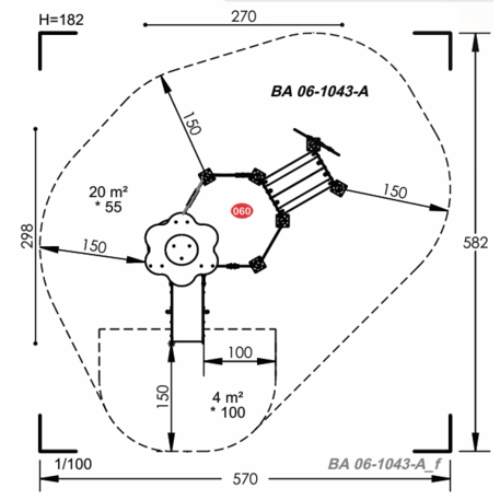 Vaikų žaidimų aikštelių įranga Baby linija – mažiesiems 'MBG-2084_BA 06-1043-A15'