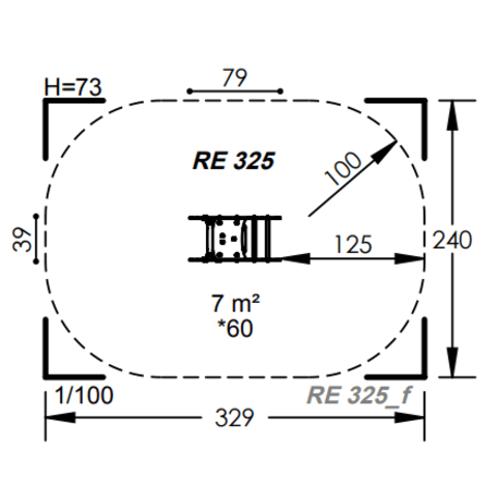 Spyruokliukas vaikų žaidimų aikštelėms 'MBG-1121_RE 325-15'
