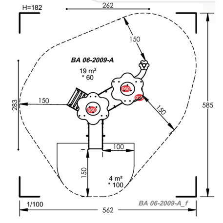 Vaikų žaidimų aikštelių įranga Baby linija – mažiesiems 'MBG-2099_BA 06-2009-A97'