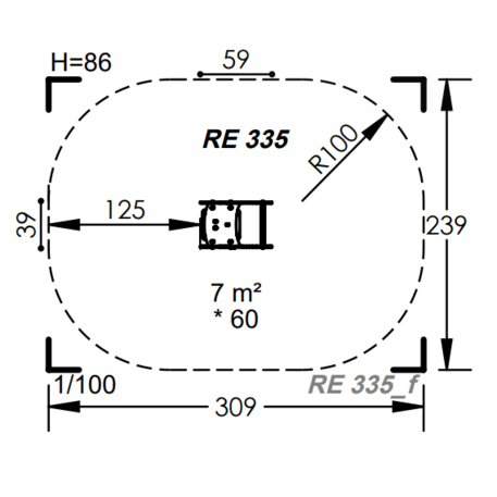 Spyruokliukas vaikų žaidimų aikštelėms 'MBG-1130_RE 334-99'