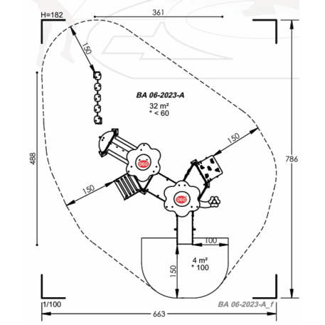 Vaikų žaidimų aikštelių įranga Baby linija – mažiesiems 'MBG-2112_BA 06-2023-A15'