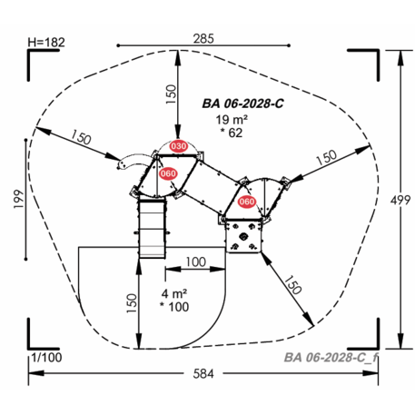 Vaikų žaidimų aikštelių įranga Baby linija – mažiesiems 'MBG-2117_BA 06-2028-C03'