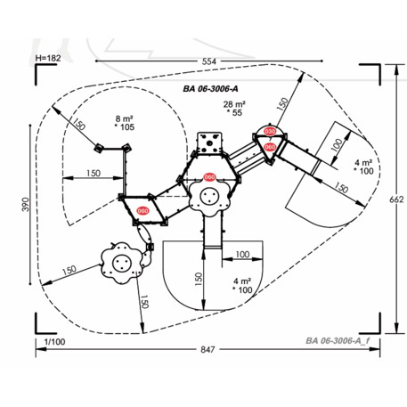 Vaikų žaidimų aikštelių įranga Baby linija – mažiesiems 'MBG-2124_BA 06-3006-A97'
