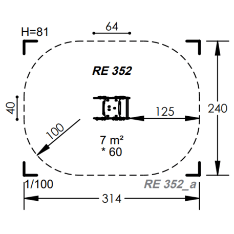 Spyruokliukas vaikų žaidimų aikštelėms 'MBG-1148_RE 352-07'