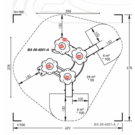 Vaikų žaidimų aikštelių įranga Baby linija – mažiesiems 'MBG-2135_BA 06-4001-A03'
