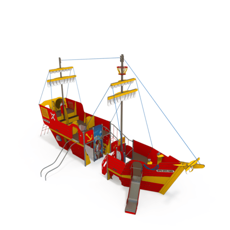  Vaikų žaidimo aikštelės kompleksas, kolekcija 'Piratų laivas / MBG-1232_CI 15-1007-T01'