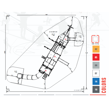  Vaikų žaidimo aikštelės kompleksas, kolekcija 'Piratų laivas / MBG-1232_CI 15-1007-T01'