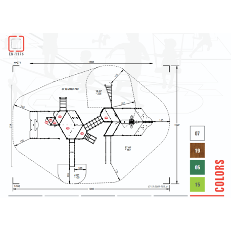  Vaikų žaidimo aikštelės kompleksas, kolekcija 'Piratų laivas / MBG-1241_CI 15-2003-T03'
