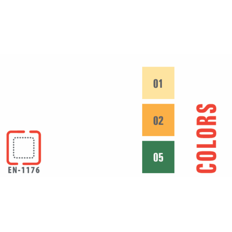 Žaidimų aikštelių kompleksas vaikams nuo 2 metų amžiaus – kolekcija 'MBG-2266_MI 09-2046-G05'