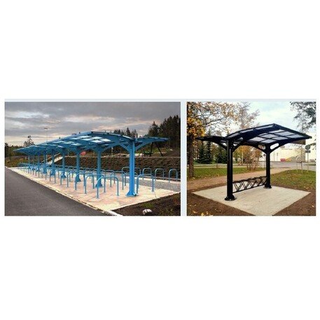 Dvipusė dviračių saugojimo stoginė 'L bike'