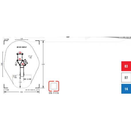 Žaidimų aikštelių kompleksas vaikams nuo 2 metų amžiaus – kolekcija 'MINI / MBG-2157_MI 09-1008-E99'