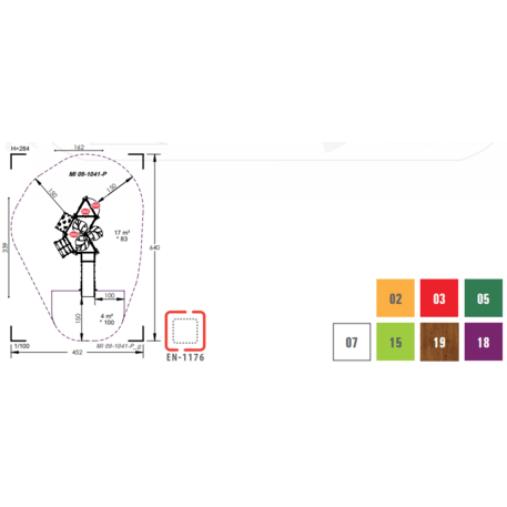 Žaidimų aikštelių kompleksas vaikams nuo 2 metų amžiaus – kolekcija 'MINI / MBG-2197_MI 09-1041-P15'