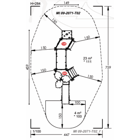 Žaidimų aikštelių kompleksas vaikams nuo 2 metų amžiaus – kolekcija 'MINI / MBG-2275_MI 09-2071-T02'