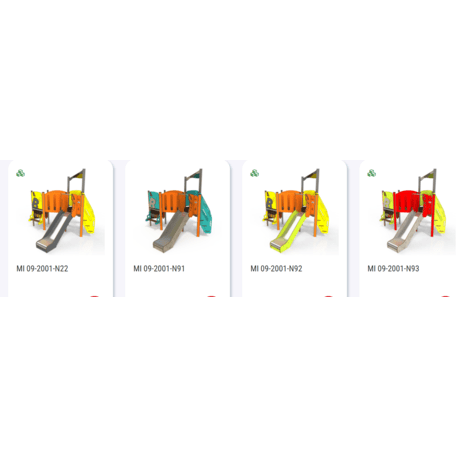 Žaidimų aikštelių kompleksas vaikams nuo 2 metų amžiaus – kolekcija 'MINI / MBG-2204_MI 09-2001-N99'