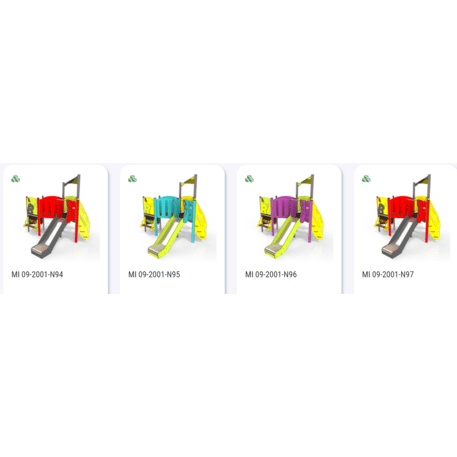 Žaidimų aikštelių kompleksas vaikams nuo 2 metų amžiaus – kolekcija 'MINI / MBG-2204_MI 09-2001-N99'