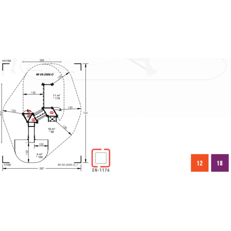 Žaidimų aikštelių kompleksas vaikams nuo 2 metų amžiaus – kolekcija 'MINI / MBG-2216_MI 09-2006-O18'