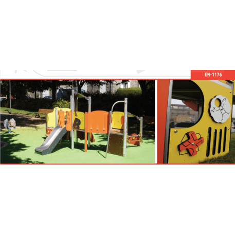 Žaidimų aikštelių kompleksas vaikams nuo 2 metų amžiaus – kolekcija 'MINI / MBG-2227-MI 09-2010-P15'