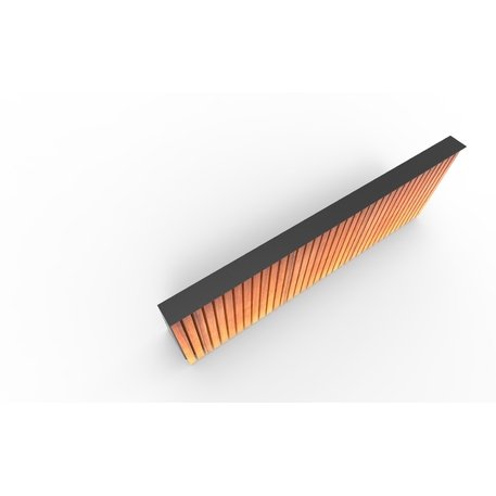 Corten plieno vejos ir gėlyno bortelis su Iroko mediena 'LED / Premium / STF/28-23-01/MDL'