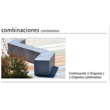 Betoninis modulinis suolas be atlošo 'Premium / Origame 222cm'