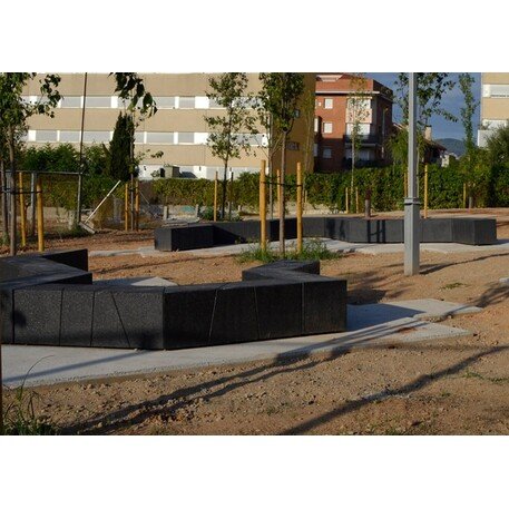 Betoninis modulinis suolas be atlošo 'Premium / Origame 222cm'