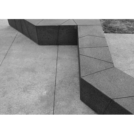 Betoninis modulinis suolas be atlošo 'Premium / Origame 222cm'