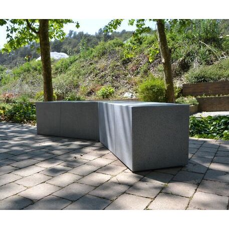 Betoninis modulinis suolas be atlošo 'Premium / Origame 222cm'