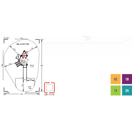 Žaidimų aikštelių kompleksas vaikams nuo 2 iki 10 metų amžiaus – kolekcija 'MAXI / MBG-2361_MA 12-1011-T03'