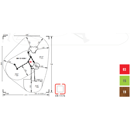 Žaidimų aikštelių kompleksas vaikams nuo 2 iki 10 metų amžiaus – kolekcija 'MAXI / MBG-2371_MA 12-1036-I99'