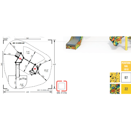Žaidimų aikštelių kompleksas vaikams nuo 2 iki 10 metų amžiaus – kolekcija 'MAXI / MBG-2392_MA 12-2006-AB22'