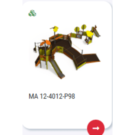 Kompleks placu zabaw dla dzieci od 2. roku życia – kolekcja 'MAXI / MBG-2499_MA 12-4012-P99'