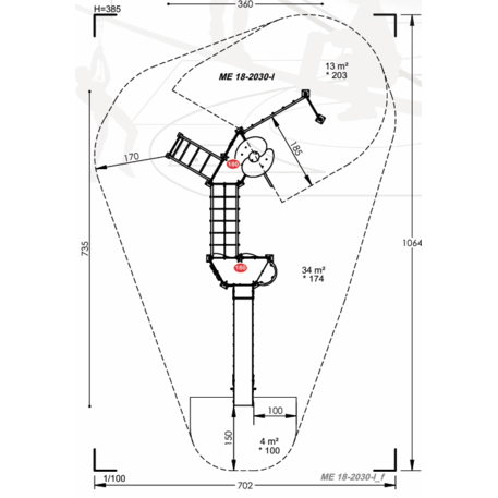 Žaidimų aikštelių kompleksas vaikams nuo 2 iki 12 metų amžiaus – kolekcija 'MEGA / MBG-2552_ME 18-2030-I99'
