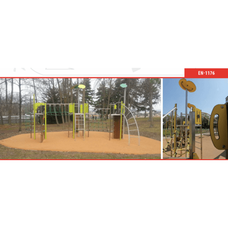 Žaidimų aikštelių kompleksas vaikams nuo 2 iki 12 metų amžiaus – kolekcija 'MEGA / MBG-2571_ME 18-3009-P15'