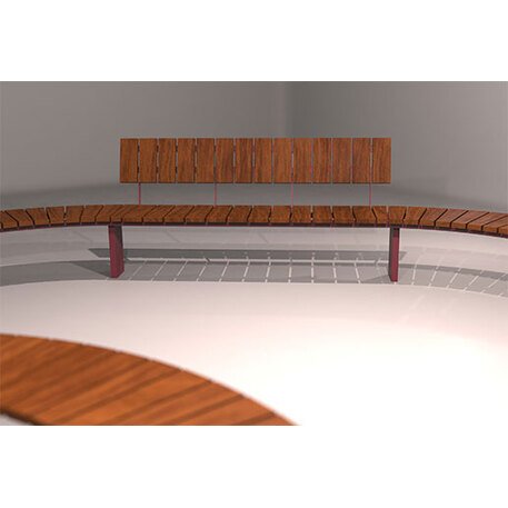 Metalinis suolas (suoliukas) be atlošo, pagamintas iš Iroko medienos 'Helio / 012141'